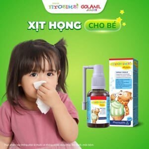 Xịt họng sát khuẩn trị ho và viêm họng golanil junior cho bé