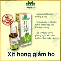 Xịt họng thảo dược XUYÊN TÂM LIÊN, Chai 30ml xịt họng giảm ho chiết xuất tía tô ngăn ngừa vi khuẩn an toàn cho trẻ