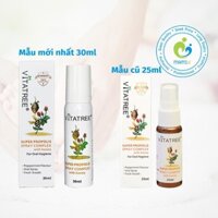 Xịt keo ong (30ml) giảm đau họng cho trẻ 2 tuổi trở lên Vitatree Super Propolis Spray complex with Honey, Úc