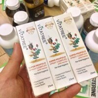 XỊT KEO ONG GIẢM HO VITATREE SUPER PROPOLIS WITH MANUKA  25ml