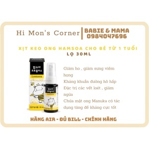 Xịt keo ong Hamsoa Lonicera - 30ml