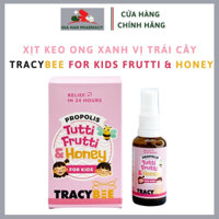 Xịt keo ong vị trái cây Tracybee Propolis Tutti Frutti & Honey For Kids giúp kháng khuẩn, bảo vệ đường hô hấp - Hộp 30mL