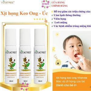 Xịt keo ong Vitatree trị viêm họng 25ml