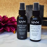 Xịt khóa nền giữ lớp trang điểm NYX Dewy / Matte / Radiant Finish Setting Spray