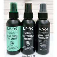 Xịt khóa nền giữ lớp trang điểm NYX Dewy / Matte / Radiant Finish Setting Spray