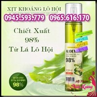 XỊT KHOÁNG ALOEVERA SOOTHING MIST 98%