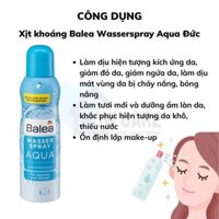 XỊT KHOÁNG BALEA WASSER SPRAY AQUA 150ML CỦA ĐỨC