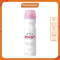 Xịt Khoáng Evian Cung Cấp Ẩm Và Làm Dịu Da Evian Spray Brumisateur Natural Mineral Water - 50ml