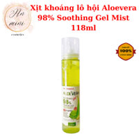 Xịt khoáng lô hội Aloevera 98% Soothing Gel Mist 118ml mới nhất