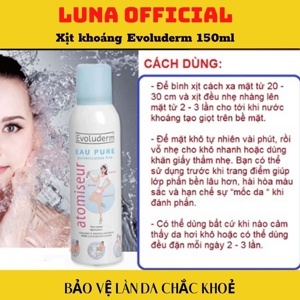 Xịt khoáng toàn thân Evoluderm 150ml