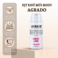 Xịt khử mùi body Agrado hương nước hoa Sweet Love 150ml