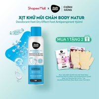 Xịt khử mùi chân Body Natur Deodorant Feet Dry Effect Foot Antiperspirant 150ml