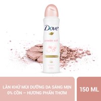 Xịt Khử Mùi Dove Powder Soft Dưỡng Da Sáng Mịn Hương Phấn thơm 150 ml LazadaMall