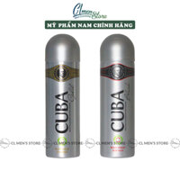 Xịt khử mùi nam Cuba Body Spray 200ml - 2 mùi hương Gold - Black