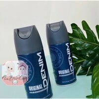 Xịt Khử Mùi Nam Denim  Original 24H-Deodorant Body Spray 150ml