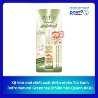 Xịt Khử Mùi Refre Natural Green Tea Hương Trà Xanh 30Ml (Phiên bản Quỳnh Aka)