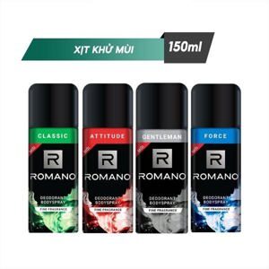 Xịt khử mùi toàn thân Romano Classic 150ml