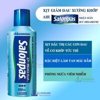 Xịt lạnh giảm đau Air Salonpas Jet Hisamitsu Nhật bản giảm đau tức thì cơn đau, 150ml