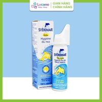Xịt mũi cá heo Sterimar Baby Xịt muối biển Giúp làm sạch dịch nhầy mũi loại bỏ vi khuẩn Chai 50ml