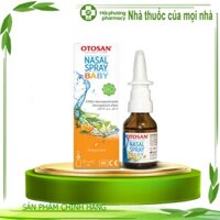 Xịt mũi cho bé Otosan Nasal Spray Baby viêm mũi dị ứng viêm xoang làm sạch khoang mũi thông mũi Lọ 30ml