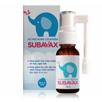 Xịt mũi họng lợi khuẩn Subavax chai 15ml - Giảm ho, sốt, đau họng, viêm họng, viêm amidan, đặc biệt ở trẻ em