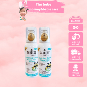 Xịt mũi lô hội đẩy đờm Zarbee's 88ml