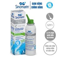 Xịt mũi nước biển, SINOMARIN Cold & Flu Relief 100ml vệ sinh, giảm triệu chứng cảm lạnh, hàng Hy Lạp