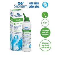 Xịt mũi, nước biển SINOMARIN ADULTS 125 ml xanh, vệ sinh mũi, chống nghẹt mũi - hàng Hy Lạp