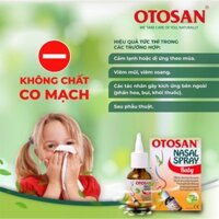 Xịt mũi Otosan - Từ Lô hội Keo ong giúp giảm mũi dị ứng, xoang, làm sạch khoang mũi thông mũi cho bé - Lọ 30ml