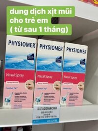Xịt mũi thông mũi hiệu quả tức thì 100% nước biển thiên nhiên Physiomer spray Nozzle 115ml ( chuyên cho trẻ em từ sau 1 tháng tuổi)