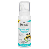Xịt mũi Zarbee's Naturals Soothing Saline Mist with Aloe, 3 oz 1 ea- Nước muối cho bé