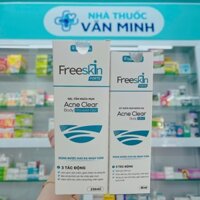 Xịt mụn lưng & Gel tắm ngừa mụn Freeskin dùng cho mụn cơ thể, viêm nang lông, viêm da, thâm sần da 80ml - 250ml