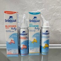 Xịt Muối Biển Cá Heo Vàng, Cam Sterimar Pháp 50ml Giúp Vệ Sinh, Hỗ Trợ Sổ Mũi, Nghẹt Mũi Cho Bé 0-3 Tuổi