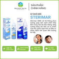 Xịt Muối Biển Sterimar - Pháp Giúp Làm Sạch, Giảm Nghẹt Mũi, Sung Huyết (50ml)