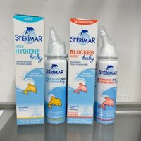 Xịt muối mũi Sterimar nước biển sâu - xịt mũi cá heo vàng, cam Sterimar pháp 50ml