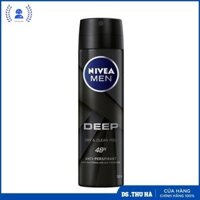 Xịt Ngăn Mùi Cho Nam Nivea Than Đen Hoạt Tính Deep Dry & Clean Feel 48h 150ml