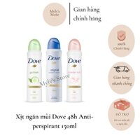 Xịt ngăn mùi Dove 48h Anti-perspirant 150ml - mylysstoredn