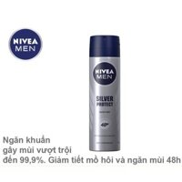 Xịt ngăn mùi NIVEA MEN Silver Protect - Phân tử bạc kháng khuẩn (Chai 150ml)