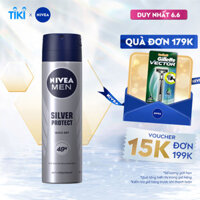 Xịt Ngăn Mùi NIVEA MEN Silver Protect Phân Tử Bạc Giảm 99.9 Vi Khuẩn Gây Mùi 150ml - 82959