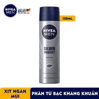 Xịt Ngăn Mùi NIVEA MEN Silver Protect Phân Tử Bạc Giảm 99.9 Vi Khuẩn Gây Mùi 150ml - 82959