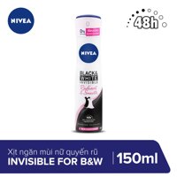 Xịt Ngăn Mùi Nữ Quyến Rũ Nivea Black & White Clear 150ml - 84481 [bonus]