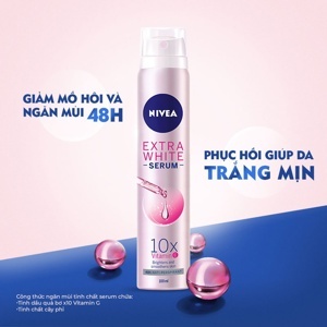 Xịt ngăn mùi serum trắng mịn Nivea 100ml