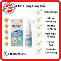 Xịt Ngừa Sâu Răng Chống Hôi Miệng Kem Đánh răng Dạng Xịt MidKid Vệ Sinh Bảo Vệ Răng Miệng Nướu Lưỡi Cho Bé An Toàn