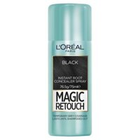 Xịt nhuộm tóc phủ bạc tạm thời L'Oreal Paris Magic Retouch Temporary Root Concealer Spray - Black.màu đen