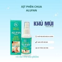 Xịt Phèn Chua Chưng Cất ALUFAN khử mùi hôi nách,hôi chân,mùi hôi cơ thể lọ xịt 60ml