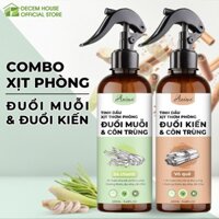 Xịt phòng tinh dầu Sả chanh + Vỏ quế Anima giúp đuổi muỗi, đuổi kiến, thơm phòng, thanh lọc không khí