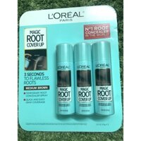 Xịt phủ chân tóc tạm thời loreal 57gr màu nâu đen