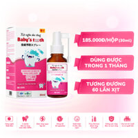 Xịt răng miệng cho bé chống sâu răng Baby's Tooth 30ml làm sạch bảo vệ men răng ngăn ngừa mảng bám hà mủn xịt Baby tooth