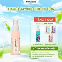 Xịt Rửa Tay Khô Không Cồn BIMUNICA Kháng Khuẩn Dành Cho Trẻ Sơ Sinh Và Trẻ Nhỏ 100ml