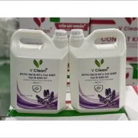 Xịt rửa tay khô Vclean sát khuẩn mềm mịn da tay can 5000ml gồm 4 hương trà xanh, bạc hà , chanh sả và lavender .